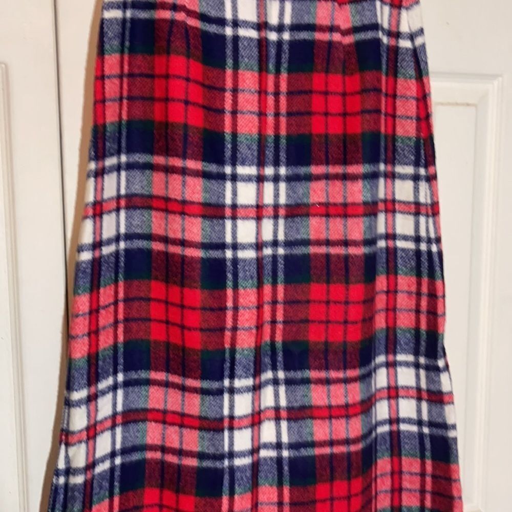 Vintage 1960s or 1970s Handmade Plaid Wool Maxi Skirt Tiny Waist - Picture 11 of 14